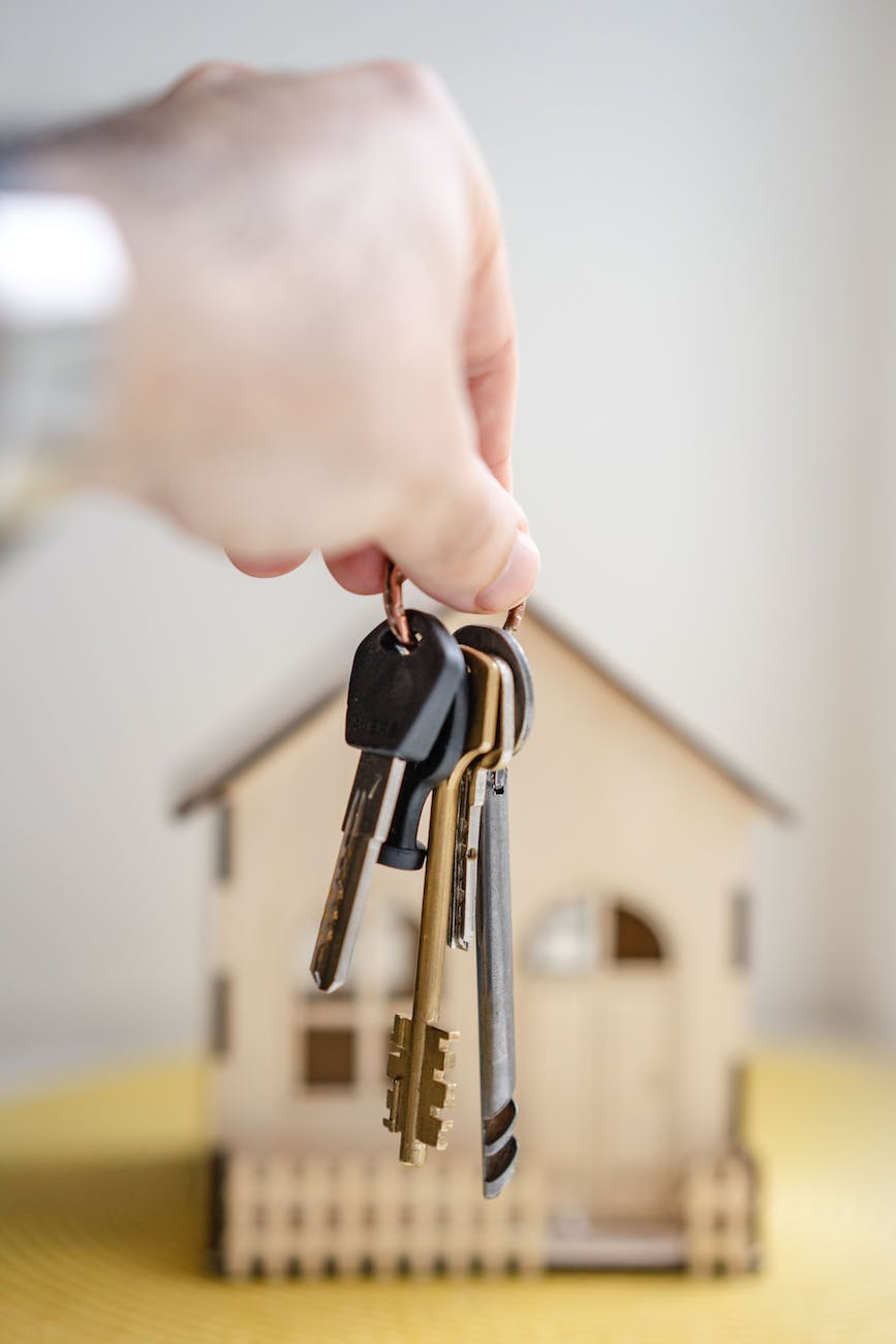 person with keys for real estate, joint bond
